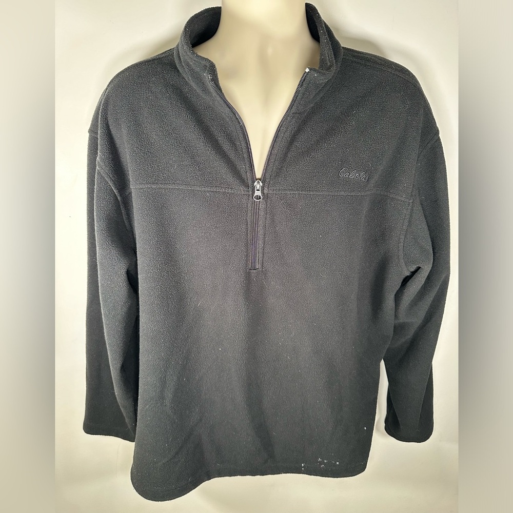 Cabellas men’s black fleece pullover size XL